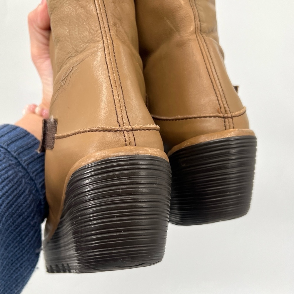 Fly London Slouch Wedge Leather Boots - Picture 9 of 11